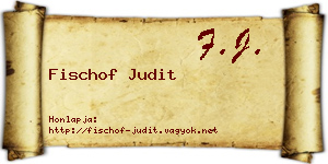 Fischof Judit névjegykártya